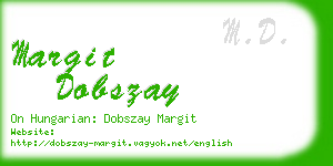 margit dobszay business card